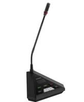 GONSIN TL-VXCB4300 Микрофонная консоль председателя с функцией синхроперевода и голосования. Поддержка IC-карт. OLED-дисплей (35мм х 18мм). Встроенный динамик (2×2W/8Ω). Регулятор громкости и выход для наушников, выход для записи. Размер 145мм × 170мм х 7