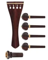 Viola accessory set Acura Meister Ultimo AS-ASHL322 - Ultimo grade viola accessory set of rosewood with boxwood trim. Hill pegs, tailpiece of round design and inSight end pin.