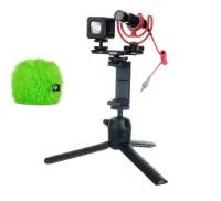 RODE Vlogger Kit Universal разноцветное лето GREEN комплект Vlogger kit c зелёной меховой ветрозащит