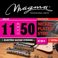 Magma Strings GE160N - Струны для электрогитары 11-50, Серия: Nickel Plated Steel, Калибр: 11-14-18-28-38-50, Обмотка: круглая, никелированая сталь.