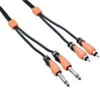 BESPECO SLY2JR180 Кабель готовый серии "SILOS", 2 х JACK mono 6.3мм - 2 x RCA male, длина 1.8м