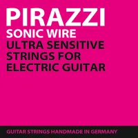 Electric guitar string set Pirazzi Sonic Wire SXLight 681000 - Exceptionally sensitive super extra light tension strings for soloists.