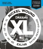 D"ADDARIO EXL148 NICKEL WOUND EXTRA-HEAVY 12-60 струны для электрогитары, никелерованная сталь, 12-60