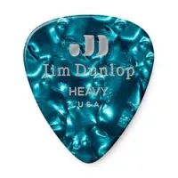 Dunlop 483p11hv celluloid turquoise pearloid heavy 12pack  медиаторы, жесткие, 12 шт.