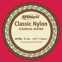 D'ADDARIO J2704 Струна для классической гитары, серебро, 030/J27 4TH NORM