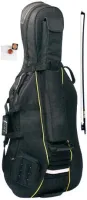 Cello bow, bag and rosin starter set Harald Lorenz 4/4 - Beginner's kit: Saldo brasilwood bow with three-part screw, rosin and bag.