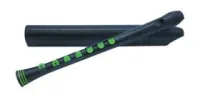 NUVO Recorder+ Black/Green with hard case блокфлейта сопрано, строй - С, барочная система, накладка на клапана, материал -