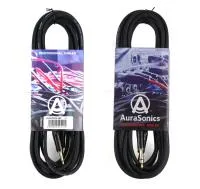 Aurasonics j63j63trsg-6bk балансный кабель 1/4"  jack trs 6.3мм - 1/4" jack trs 6.3мм, 6м, ø6.8мм, 24awg, 0.23мм², чёрный, плетёный экран, позолоченные раъёмы