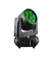 LightCraft 6X12W WASH светодиодная вращающася голова, 6 диодов по 12 Вт  RGBW чипов.  Вращение Pan : 540° / Tilt: 270°(8/16 bit ). Высокоточная и мягкая система RGBW. Встроенные макросы. Угол раскрытия луча: 6°- 60°. Линейный диммер  0-100%. Регулируемый 