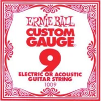 ERNIE BALL 1009 одиночная струна .009 для электро и акустической гитары, без навивки