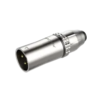 ROXTONE RX3MWP-NG Разъем cannon кабельный пыле- и влаго- защищенный для тяжелых условий эксплуатации со степенью защиты IP66. папа 3-х контактный. Цельнометаллический корпус с прочной конструкцией, обеспечивающий длительный срок службы и обеспечивающий пр