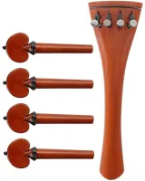 Cello accessory set Acura Meister Preciso CS-OSRT752 - Preciso grade 4/4 cello accessory set of boxwood with ebony trim. Heart pegs and tailpiece of round design