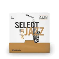 RRS01ASX3S-B25 Select Jazz Unfiled Трости для саксофона альт, размер 3, мягкие (Soft), 25шт, Rico