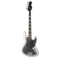 Mooer mbj412 dark silver  бас-гитара, форма jazz bass, цвет серый