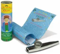 Kazoo Clarke Christmas MKXMAS - Казу стандартного размера с металлическим корпусом и синтетической мембраной в трубке для хранения. Цвет серебряный. Рождественская упаковка