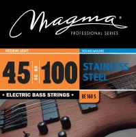Magma Strings BE160S - Струны для бас-гитары 45-100, Серия: Stainless Steel, Калибр: 45-65-80-100, Обмотка: круглая, нержавеющая сталь, Натяжение: Med