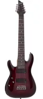 Schecter DAMIEN ELITE-8 CRED L/H Гитара электрическая, 8 струн, крепление грифа: на болтах;