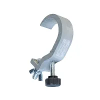 ИМЛАЙТ H25-HOOK-48\51 Алюминиевая струбцина крюк шириной 25мм с винтовым фиксатором для трубы d48–51 мм. Допустимая нагрузка 70кг.