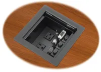 Extron Cable Cubby 500 - Архитектурный лючок Cable Cubby 500 линейки Series/2 для подключения аудио и видео, удалённого управления и питания переменного тока, цвет чёрный, без блока питания AC