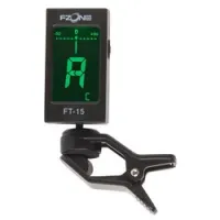 Fzone ft-15  хроматический тюнер-прищепка, двухцветный дисплей, батарейка в комплекте