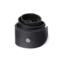DUNLOP BMF08BK 2,5" Triple Black ремень гитарный, итальянская анилиновая кожа, черный