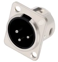 Taverlab C1024 - Разъём панельный 3PIN XLR папа, корпус металл, никель