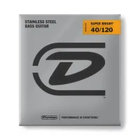 DBSBS40120 Super Bright Комплект струн для 5-струнной бас-гитары, нерж.сталь, Light, 40-120, Dunlop