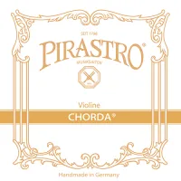 Violin string set Pirastro Chorda 112021 - Gut strings, authentic for baroque performance. Medium tension, E with ball.