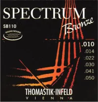 Acoustic guitar string set Thomastik Spectrum SB110 - Acoustic guitar strings with round bronze wound basses and steel tops, thickness .010-.050 inch