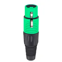 Taverlab D1039F-Green - Разъём 3PIN XLR мама, пластик, зелёный