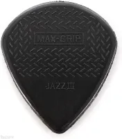 471R3S Max-Grip Nylon Jazz III Медиаторы 24шт, толщина 1,38мм, черные, Dunlop