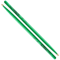 ZILDJIAN Z5AACDGG 5A ACORN NEON GREEN барабанные палочки с деревянным наконечником неоновые, цвет- неоновый зеленый, орех.