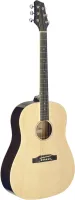 STAGG SA35 DS-N -  акустическая гитара, 20 ладов, форма Дредноут, верхняя дека: липа, задняя дека и обечайка: катальпа, гриф: катальпа, накладка: синтерическая древесина, цвет: натуральный