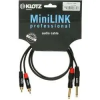 Klotz kt-cj300  кабель межкомпонентный 2 rca - 2 jack, 3м, позолоченные разъемы, металл