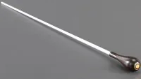 Conductor's baton Takt TB-C525 - 15 inch conductor's baton with pear-shaped ebony handle with boxwood Parisian eye with carbon fiber stick