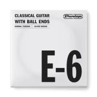 Dunlop dcv06enb nylon silver wound ball ends e-6  струна e, 6я стр для клас гитары, нейлон, пос медь