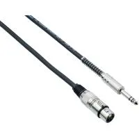 BESPECO IROMC300 Кабель готовый микрофонный cannon female (XLR3FX) - ? 6,3 mm jack TRS (SS10), 3м