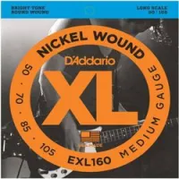 D`addario exl-160  струны для бас-гитары nickel wound 50-105, medium