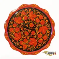 LHP10034 Тарелка с хохломской росписью "Блинная", Хохлома