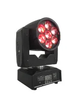 STAGE4 microWASH 7x15 ZOOM Поворотная "голова" WASH, 7 RGBW LED по 15Вт., моторизированный линейный зум, линейный диммер, электронный строб, система синтеза цвета RGBW 4 в 1, DMX-512 - 16 кан., Pan 540°; Tilt 270° (16 bit), 116 Вт, 100-240 В 50/60 Гц, вес