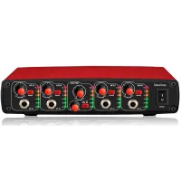 iCON ReoAmp - Предусилитель для наушников, 4-х канальный с 8 выходами, для использования со студийными наушниками с высоким сопротивлением, частотный диапазон 10-32000 Гц, S/N >90 дБ, THD 0,008%, прочный алюминиевый корпус, внешний БП AC18V/700mA