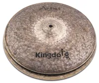 KINGDO 14" ARTIST DARK HI-HAT - комплект тарелок hi-hat, сплав B20, Medium , оригинальное окисление, глубокий, темный тембр с сильной аттакой и быстрым затуханием