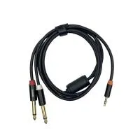 ESHINE ES-8323 - Несимметричный аудиокабель 3,5 мм миниджек стерео - 2 x 6,35 мм джека. Ферритовое к, , шт