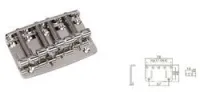 Gotoh 203b-4-с  бридж для 4-струнной бас гитары, тип vintage, хром