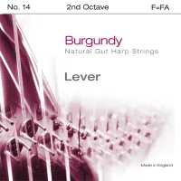 Harp F2 string Bow Brand Lever Burgundy - Lever harp F 2 octave gut string