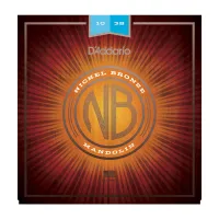NBM1038 Nickel Bronze Комплект струн для мандолины, фосфорная бронза, Light, 10-38, D'Addario