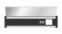 ABL 2G00F4F4- Встраиваемая розеточная станция серии Level тип C (Level-C) с 4 розетками, 2xUSB-A и 1 слотом для IMP, черная с серебристым