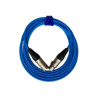 XLR3F-XLR3M (blue) 10 метров балансный микрофонный кабель (синий) GS-PRO