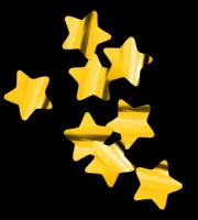 Конфетти металлизированное Звезды золото