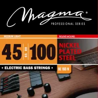 Magma Strings BE160N - Струны для бас-гитары 45-100, Серия: Nickel Plated Steel, Калибр: 45-65-80-100, Обмотка: круглая, никелированая сталь, Натяжени